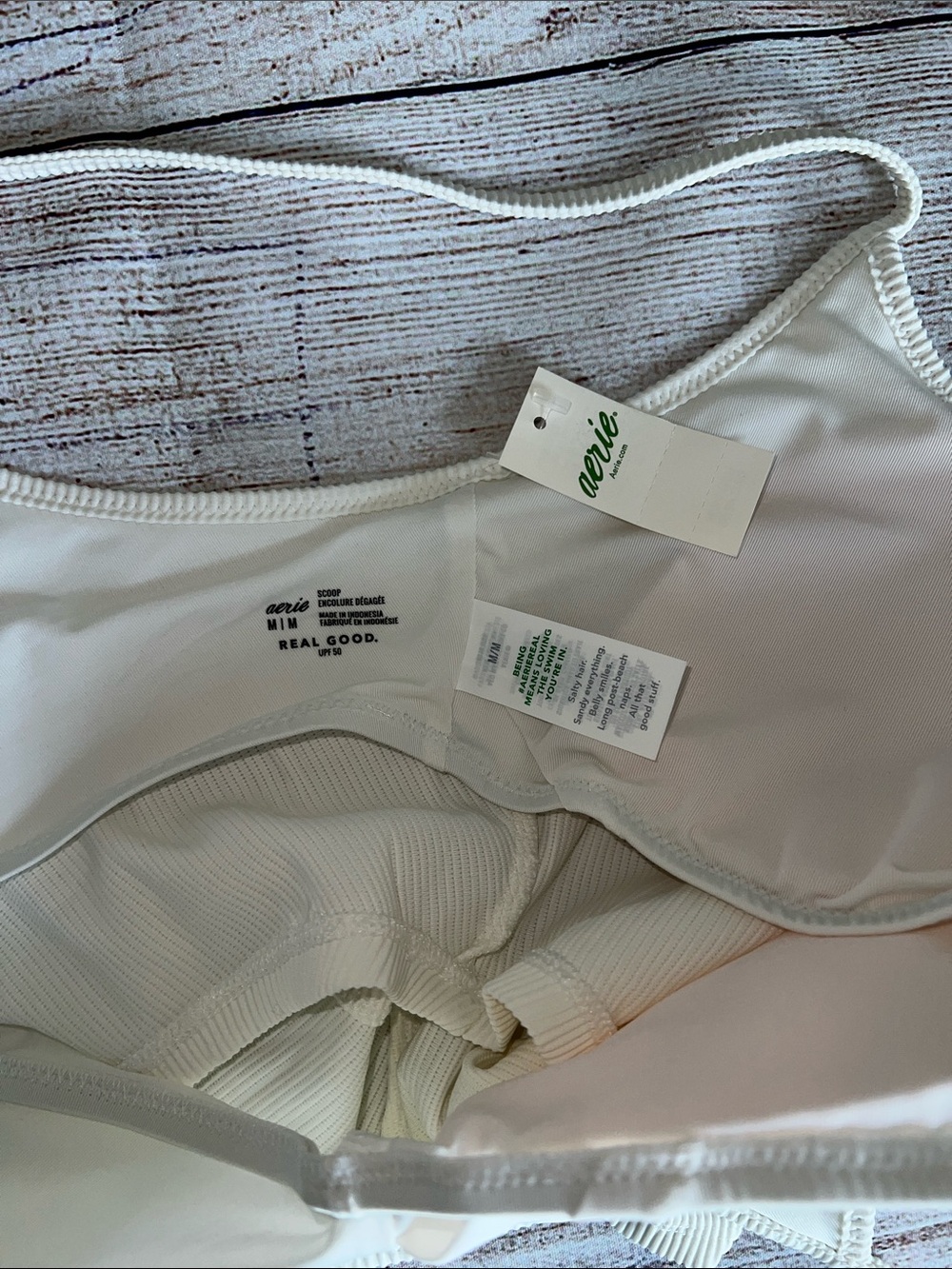 aerie Ribbed Skinny Strap Bikini Top - Picture 3 of 4